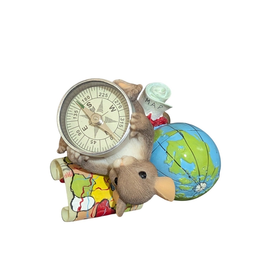 Charming Tails I'd Be‎ Lost Without You Mouse Figurine Compass Globe 98/234